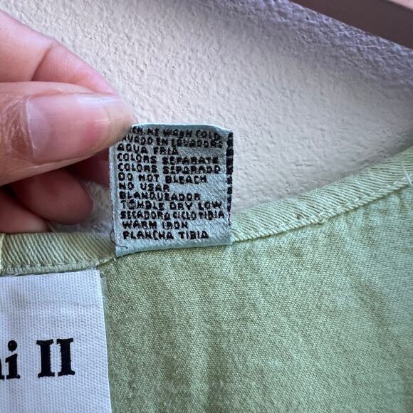 Vintage Gemini II Women's Green Butterflies Pockets Short Sleeve Boxy Dress L - Picture 7 of 7